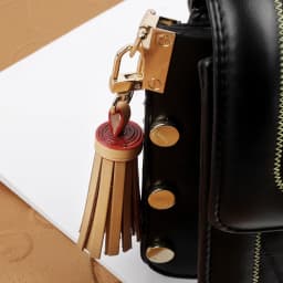Tanned Leather Tassel Mini Tassel Bag Charm For Women Handbags Clutch Pouch Purse Key Chain Ring Accessories