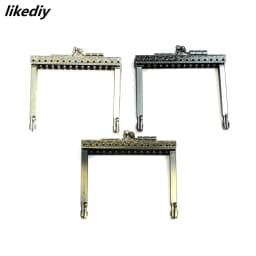 1 Piece 7 CM Square Embossing Metal Purse Frame Kiss Lock Coin Purse DIY Handmade Accessories Bronze Or Silver Or Gun Black