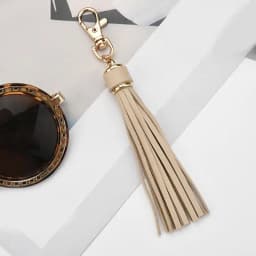 Boho Handmade Keychain for Women Bag Pendant Jewelry Multilayer Velvet Strap Tassel Shell Key Chain Car Hangging Accessories