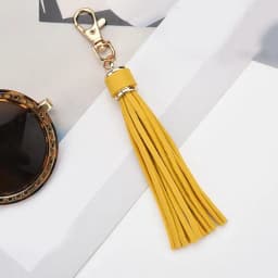 Boho Handmade Keychain for Women Bag Pendant Jewelry Multilayer Velvet Strap Tassel Shell Key Chain Car Hangging Accessories