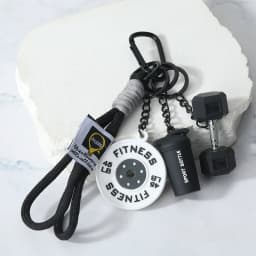 2025 HOT! Fitness Keychain Gym Barbell Key chain Weightlifting Keyring Silicone Weight Plate Gym Gifts Workout Gifts Bag gift