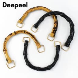 2/4/10Pcs 10/12cm Fashoin Faux Bamboo Handle Plastic Bag Handles Black for Women Handbags Purse DIY Replace Bags Accessories