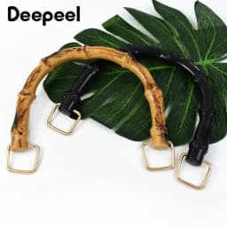 2/4/10Pcs 10/12cm Fashoin Faux Bamboo Handle Plastic Bag Handles Black for Women Handbags Purse DIY Replace Bags Accessories
