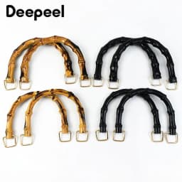 2/4/10Pcs 10/12cm Fashoin Faux Bamboo Handle Plastic Bag Handles Black for Women Handbags Purse DIY Replace Bags Accessories