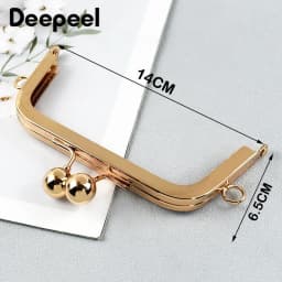 1/2/3/5Pcs Deepeel 14cm Metal Handle Handbag Frame Kiss Clasp Purse Woven Bags Sewing Brackets Handmade DIY Hardware Accessories