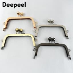 1/2/3/5Pcs Deepeel 14cm Metal Handle Handbag Frame Kiss Clasp Purse Woven Bags Sewing Brackets Handmade DIY Hardware Accessories
