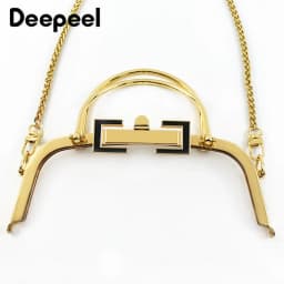 1Pc Deepeel 20.5cm Metal Bag Handles Women's Purse Frame Kiss Clasp Handbag Lock Buckle Coin Wallet DIY Handmade Accessories