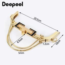1Pc Deepeel 20.5cm Metal Bag Handles Women's Purse Frame Kiss Clasp Handbag Lock Buckle Coin Wallet DIY Handmade Accessories