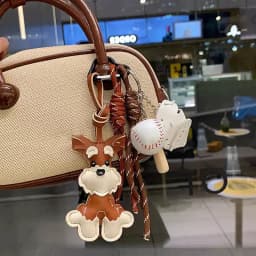 Cartoon Dog Keychains For Women Y2k Bag Pendant Couple Car Key Chains Jewelry Gift Decoration Accessories