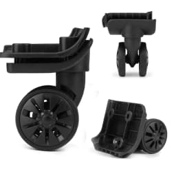 GUGULUZA 1Pair Luggage Wheels Suitcase Replacement Wheel W/H 4 Screw Holes Trolley Caster Double Row 360° Spinner Repairing Kit
