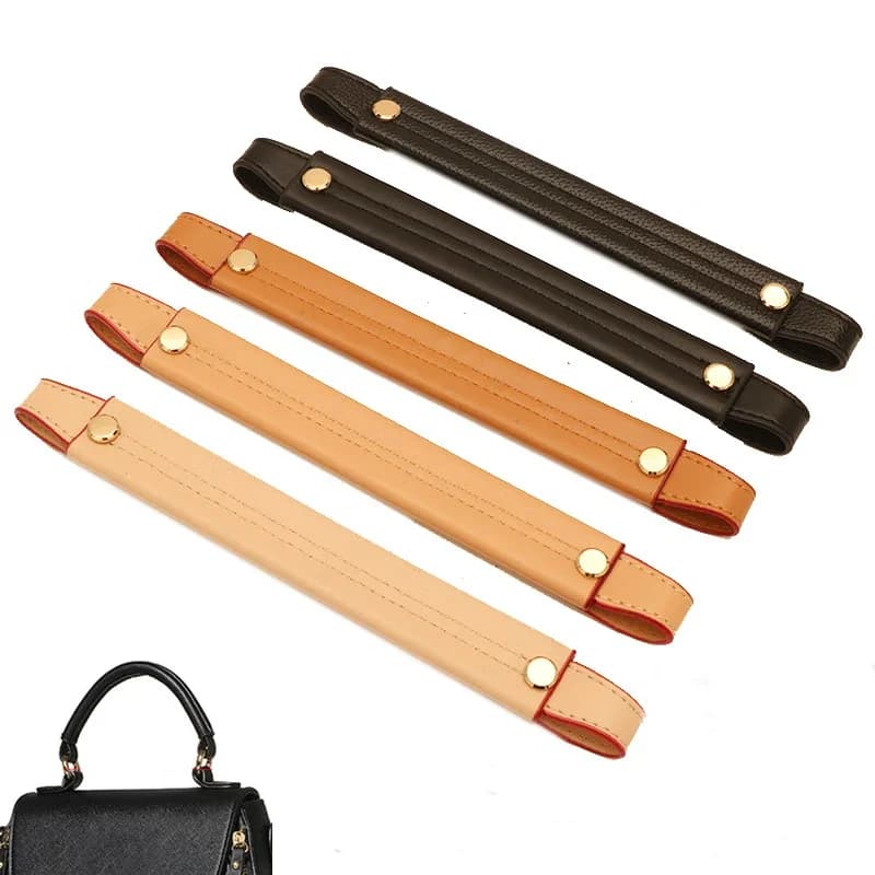 2Pcs/Lot Bag Handle Strap Short Bag Handles 22cm 35cm PU Leather Shoulder Bag Strap Handbag Replacement Belt Bag Accessories
