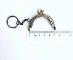 KISSDIY 20PCS 5CM Antique Bronze Silver Golden Metal Coin Purse Frames With Keyring Bag Handle Kiss Clasp DIY Bag Accessories
