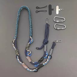 Multi-purpose Outdoor Phone Hand-woven Lanyard Camera Crossbody Strap Tactical Replacement Adjustable Bag Strap Accessories