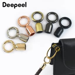 4/10/20Pcs 8mm Metal Bags Strap Buckle O Ring Spring Snap Hook for Keychain Hanging Bell Handbag End Stopper Bag Accessories