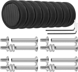 GUGULUZA 4/8pcs Black Trolley Box Wheels Suitcase Wheel Replacement Single Side Wheel 50mm Luggage Wheel Replacement with Screw