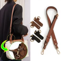 Handbag Transformation Accessories for Longchamp Short Handle Bag Punch-free Genuine Leather Crossbody Shoulder Strap Buckle