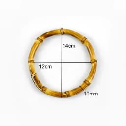 2/4/10P 7/10/12/15/18cm Natural Bamboo Bag Handles Handbag Round Ring Handle Purse Frame DIY Handmade Craft Wovenbag Accessories
