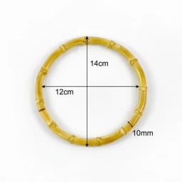 2/4/10P 7/10/12/15/18cm Natural Bamboo Bag Handles Handbag Round Ring Handle Purse Frame DIY Handmade Craft Wovenbag Accessories