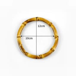 2/4/10P 7/10/12/15/18cm Natural Bamboo Bag Handles Handbag Round Ring Handle Purse Frame DIY Handmade Craft Wovenbag Accessories
