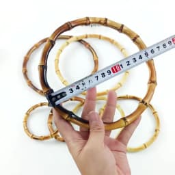 2/4/10P 7/10/12/15/18cm Natural Bamboo Bag Handles Handbag Round Ring Handle Purse Frame DIY Handmade Craft Wovenbag Accessories