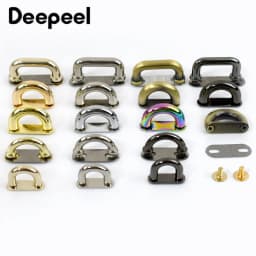 5/10Pcs Deepeel Metal Arch Bridge Bag Side Clip Buckle D Ring Screw Hook Handbag Strap Handle Connect Clasp Bags Accessories