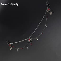 Adjustable Detachable ITA Bag Double Chain Post-Punk Gothic Pendant DIY Bag Decorative Chain Pain Bag Charm Fashion Waist Chain