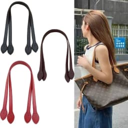 1pair PU Leather Shoulder Bag Strap Detachable Bag Handles Handbag Band Handle Replacement DIY Handbag Crafting Accessories HOT