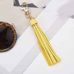 Fashion PU Leather Tassel Key Chain Women Cute Tassel Keychain Bag Accessories Decoration Tassels Car Key Ring Fringe Jewelry