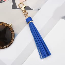Fashion PU Leather Tassel Key Chain Women Cute Tassel Keychain Bag Accessories Decoration Tassels Car Key Ring Fringe Jewelry