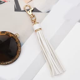 Fashion PU Leather Tassel Key Chain Women Cute Tassel Keychain Bag Accessories Decoration Tassels Car Key Ring Fringe Jewelry