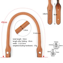 2pcs 45cm Hand Strap Luggage Bags Accessories Synthetic Leather Handle DIY Women's Lady Handbag Shoulder Accessories