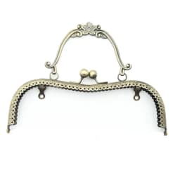 20.5cm Vintage Metal Purse Clasp Frame Bag Kiss Clasp Lock Metal Purse Frame for DIY Craft Purse Bag Making Bag Accessories