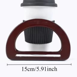 Bag Wooden Handles D Shape Handbag Kiss Clasp Purse Frames Handle Replacement Parts DIY Wallet Sewing Brackets Accessories