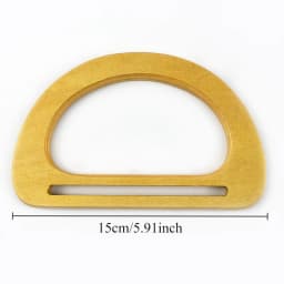 Bag Wooden Handles D Shape Handbag Kiss Clasp Purse Frames Handle Replacement Parts DIY Wallet Sewing Brackets Accessories