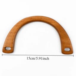 Bag Wooden Handles D Shape Handbag Kiss Clasp Purse Frames Handle Replacement Parts DIY Wallet Sewing Brackets Accessories