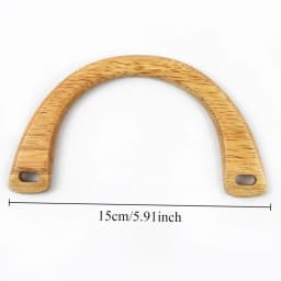 Bag Wooden Handles D Shape Handbag Kiss Clasp Purse Frames Handle Replacement Parts DIY Wallet Sewing Brackets Accessories