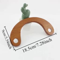 Bag Wooden Handles D Shape Handbag Kiss Clasp Purse Frames Handle Replacement Parts DIY Wallet Sewing Brackets Accessories
