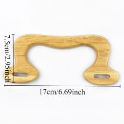 Bag Wooden Handles D Shape Handbag Kiss Clasp Purse Frames Handle Replacement Parts DIY Wallet Sewing Brackets Accessories