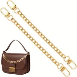 2Pcs Bag Extender Chain Gold Purse Chain Short Purse Strap Flat Handbag Replacement Extender Strap Short Bag Chains