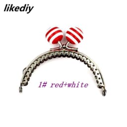 10 Pcs/Lot 8.5 CM Stripe Lollipop Bead Metal Purse Frame Bright And Clean Semicircle Silver Kiss Clasp Bag Accessory
