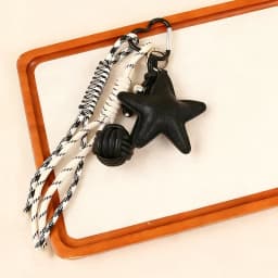 PU Leather Star and Ball Pendant Love Heart Ring Keychain Women Bag Decoration Backpace Accessories for Daily Use or Party Gifts