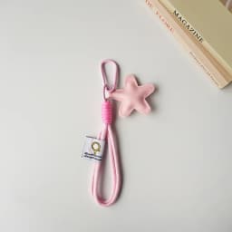 PU Leather Star and Ball Pendant Love Heart Ring Keychain Women Bag Decoration Backpace Accessories for Daily Use or Party Gifts