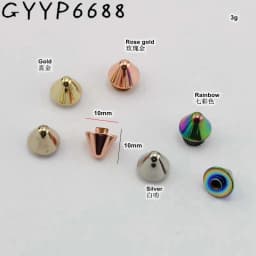 10-30-100pcs 10mm Copper solid polished nickle turriform head rivet metal bag snap rock stud,purse bottom screw rivets