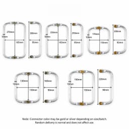 10Pcs 16-30cm Metal Bag Kiss Clasp Aluminium Tube Handbag Handle Purse Frame Woven-bag Clamp Buckle DIY Hardware Accessories