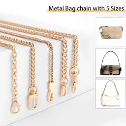 Golden Bag Chain Accessories Metal Extension Chains Underarm Crossbody Shoulder Belt Replacement Bags Strap For Women's Bag