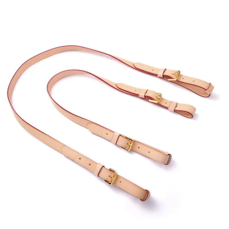 Vachetta Genuine Leather Bag Strap Adjustable Shoulder Bags Crossbody Messenger Handbag Handle Belts DIY Replacement Accessories