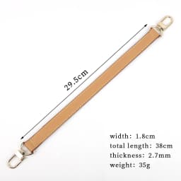 Genuine Cow Leather Short Bag Strap Women Shoulder Strap Purse Handle Strap Replacement for Handbag Accessories 38cm