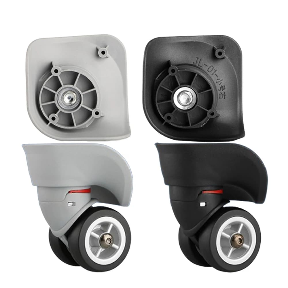 1 Pair Replacement Luggage Wheels for Suitcases Repair Hand Spinner Caster A08 Silent Rubber Wheels Trolley Parts for Suitcase