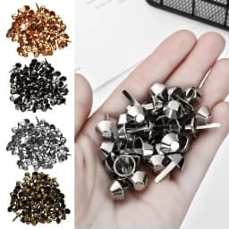 100Pcs/Set 12mm Punk Purse Handbag Pierced Jewelry Making Retro Rivets Metal Feet Studs Bag Accessories