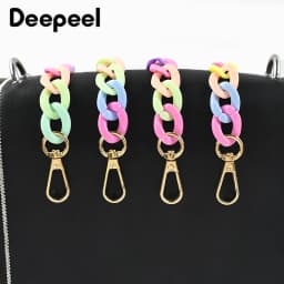 Deepeel 30/60/90/120cm Color Acrylic Bags Chain Women's Crossbody Handbag Shoulder Bag Strap Plastic Phone DIY Pendant Chains